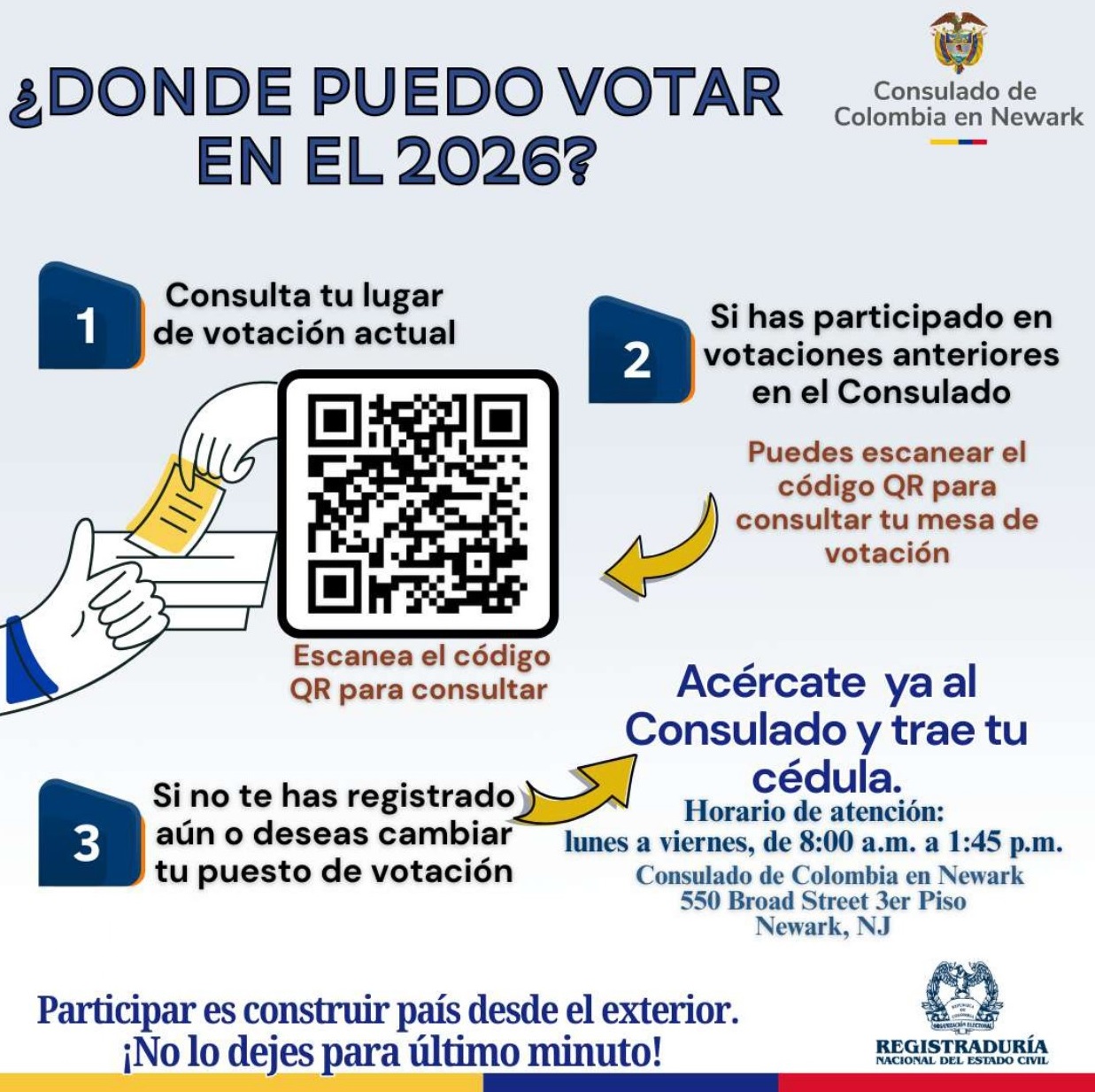 Consulta tu puesto de votación para las elecciones en 2026