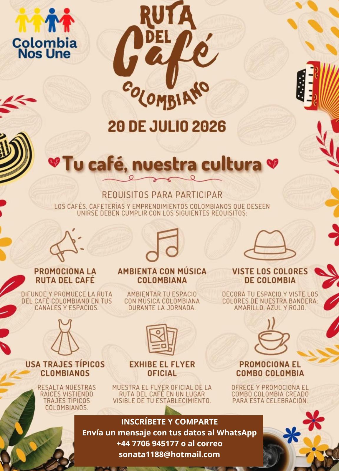 Este 20 de julio, el aroma de nuestro café será el protagonista de una gran celebración que recorrerá el Reino Unido
