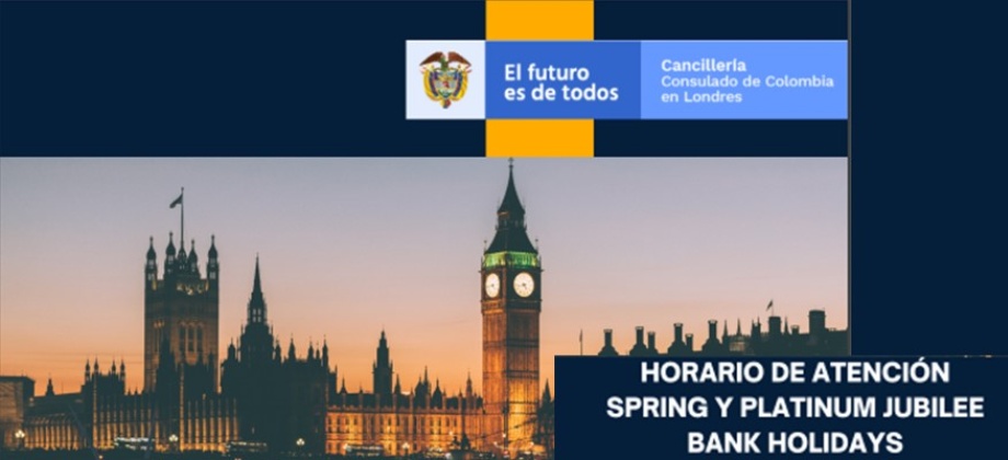 Consulado de Colombia en Londres no tendrá atención al público el 2 y 3 de junio de 2022