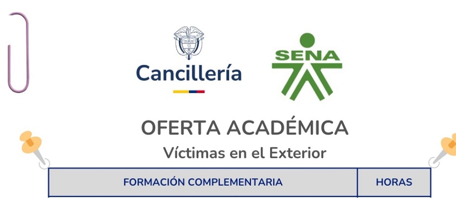 Oferta académica del SENA para víctimas en el exterior