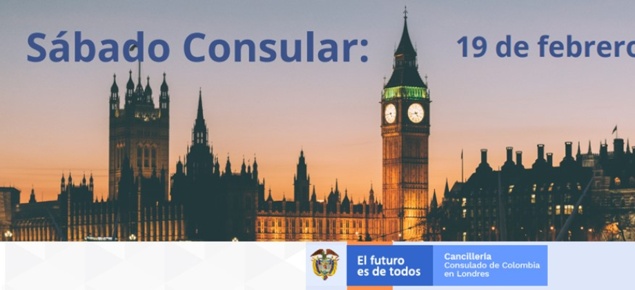 Consulado de Colombia en Londres realizará el primer Sábado Consular del año el 19 de febrero