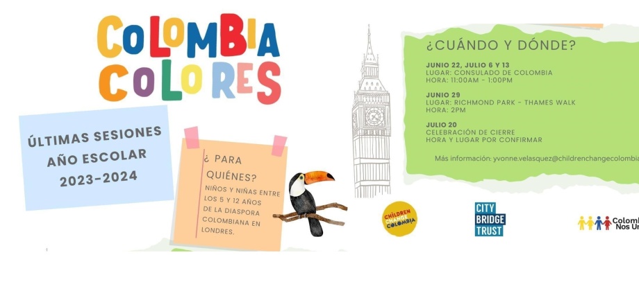 Consulado de Colombia en Londres invita al Ciclo de Verano del proyecto ‘Colombia Colores'