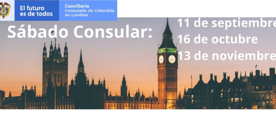 El Consulado de Colombia en Londres se realizará las jornadas de Sábado Consular 