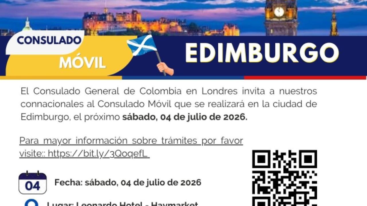 ¡Atención, comunidad colombiana en Escocia!