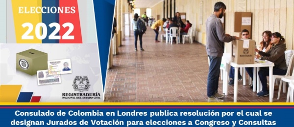 Consulado de Colombia en Londres publica el listado de Jurados de Votación para el Reino Unido de la Gran Bretaña e Irlanda 