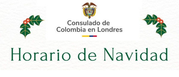 Horarios de atención de Consulado de Colombia en Londres para Navidad y fin de año