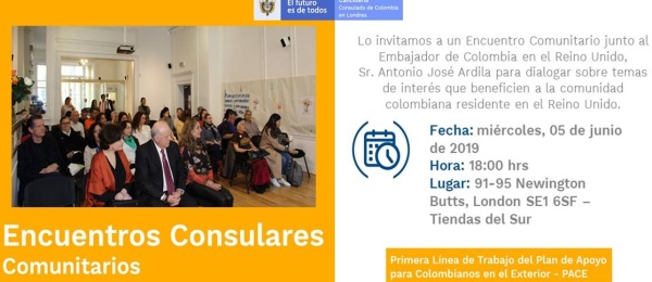 El 5 de junio se realizará el Encuentro Consular Comunitario organizado por el Consulado de Colombia 